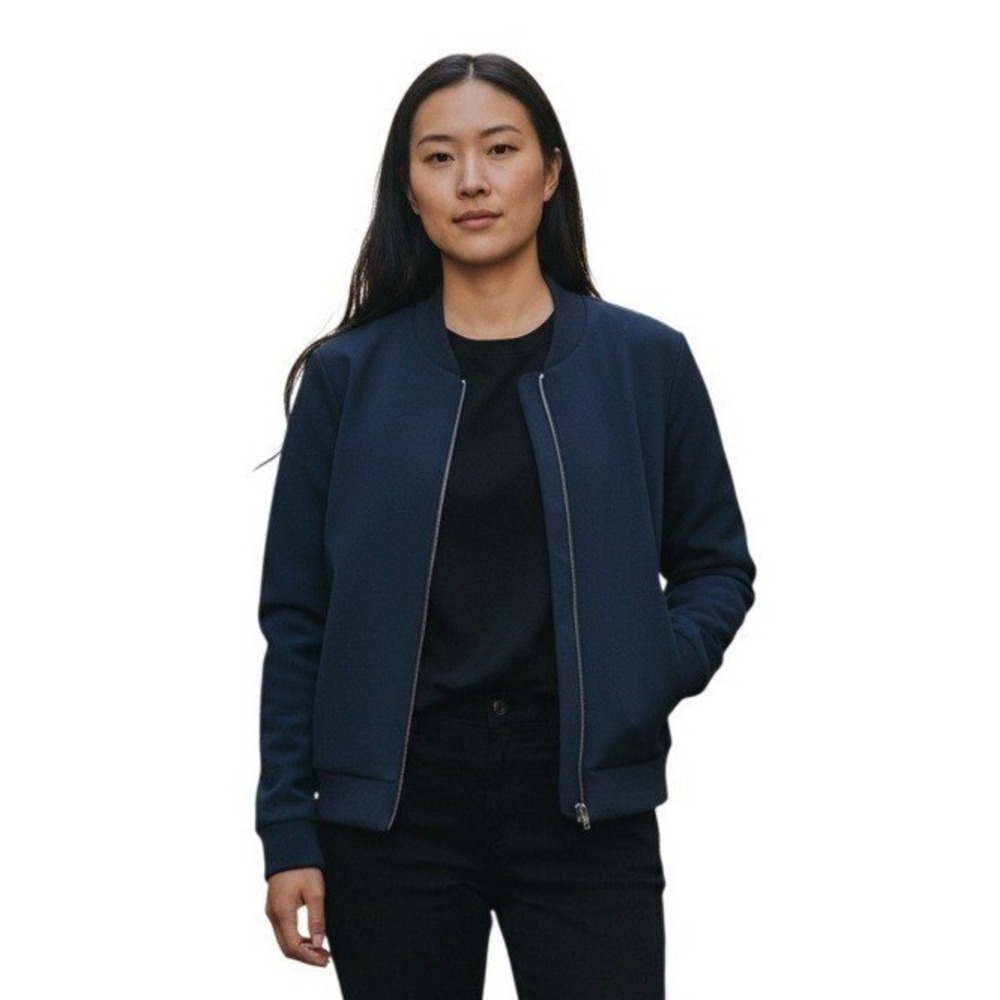 Old Navy Navy Blue Bomber Jacket Full Zip Lightweight Casual Everyday S